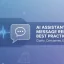 AI Assistant Audio Message Response Best Practices